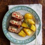 Cheese Stuffed Meatloaf with Feta, Gruyere, and Roasted Red Peppers Recipe
