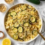 Lemon Zucchini Pasta with Bowtie Noodles and Fresh Parmesan Recipe