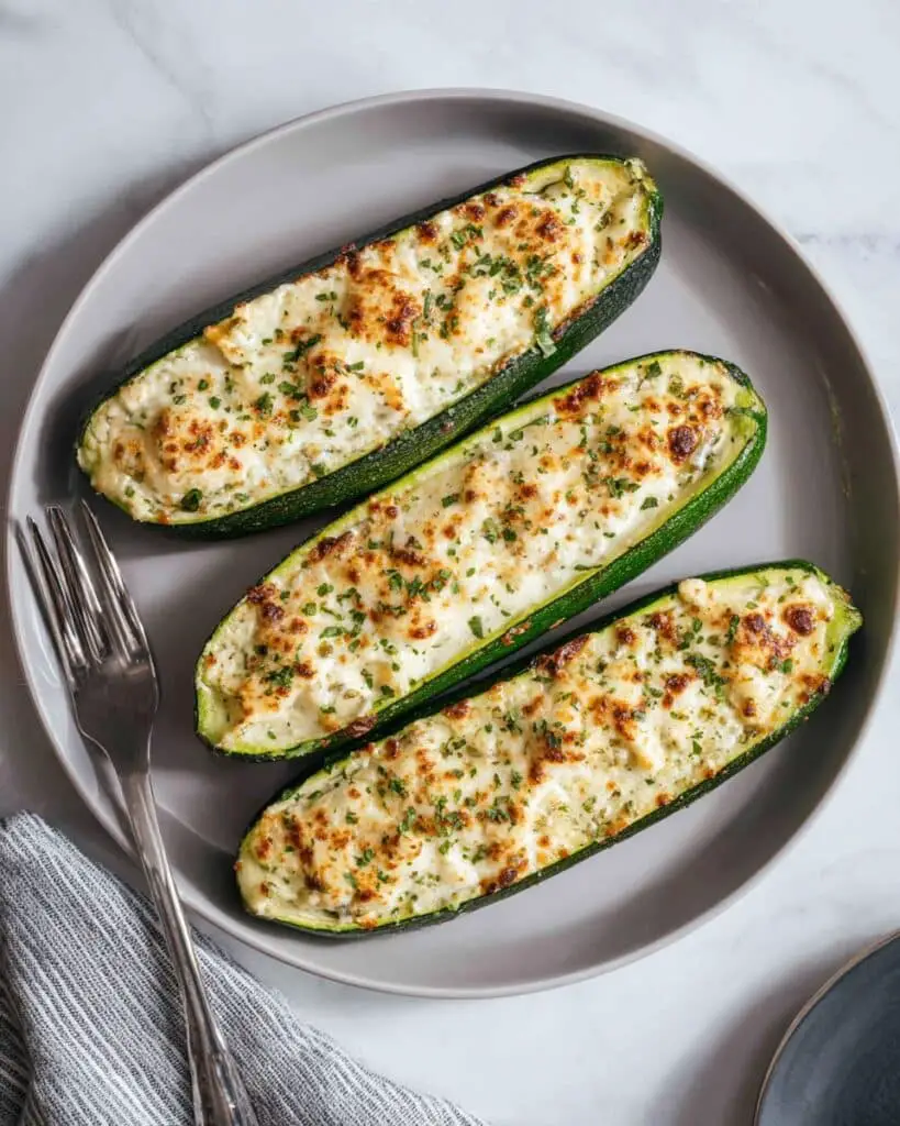 Feta Cheese Stuffed Zucchini Recipe