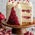 White Chocolate Pomegranate Cake Recipe