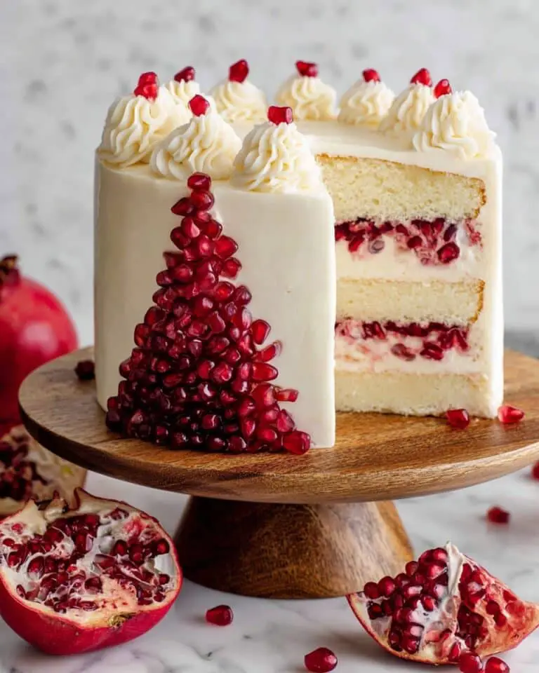 White Chocolate Pomegranate Cake Recipe