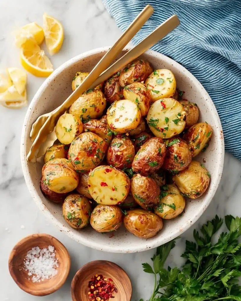 Oven Roasted Potatoes with Lemon Herb Dressing Recipe