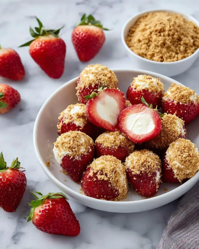 Cheesecake Stuffed Strawberries Recipe