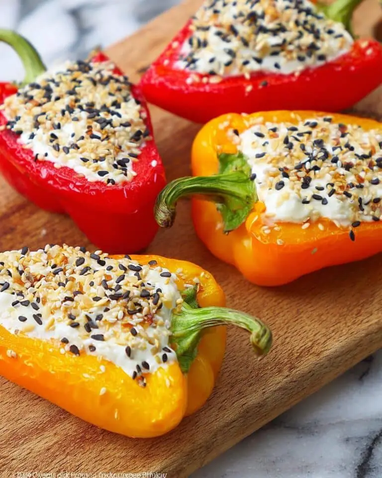 Everything Bagel Cream Cheese Stuffed Mini Peppers Recipe