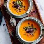 Acorn Squash Soup with Lemon, Nutmeg, and Toasted Pepitas Recipe