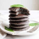 Gluten Free Black Sesame Mochi Pancakes Recipe