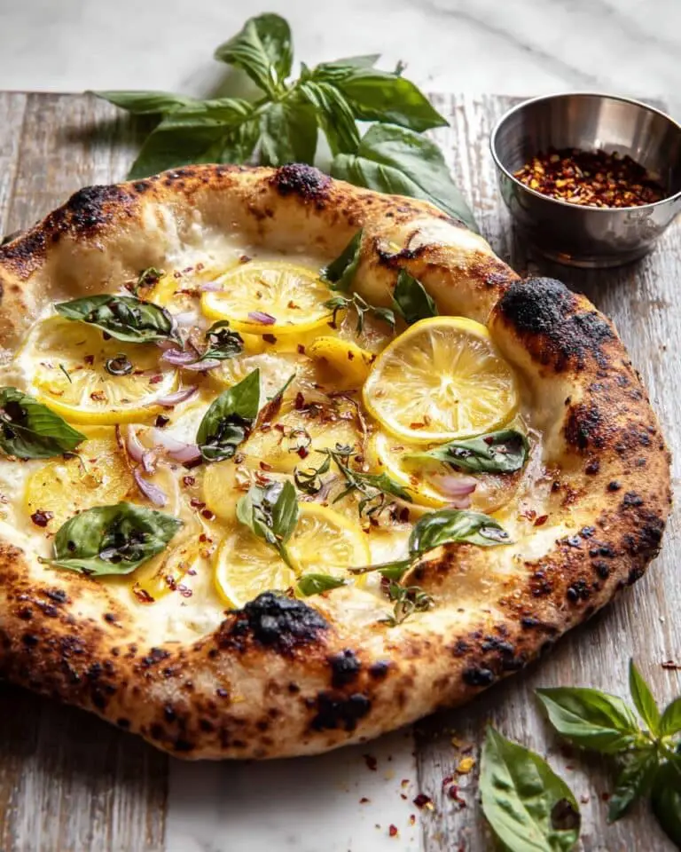 3 Cheese Lemon Basil Pizza Recipe