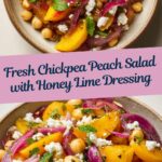 Chickpea Peach Salad with Honey Lime Dressing Recipe