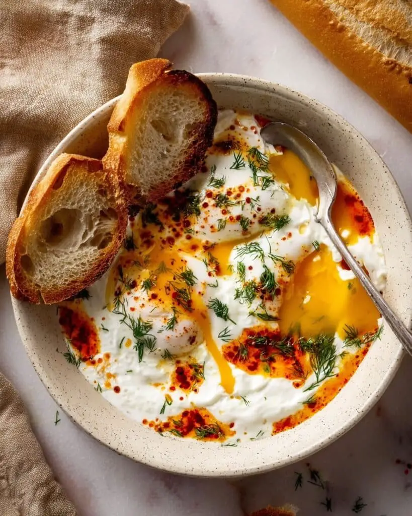 Çılbır: Turkish Eggs with Creamy Yogurt & Butter Sauce Recipe
