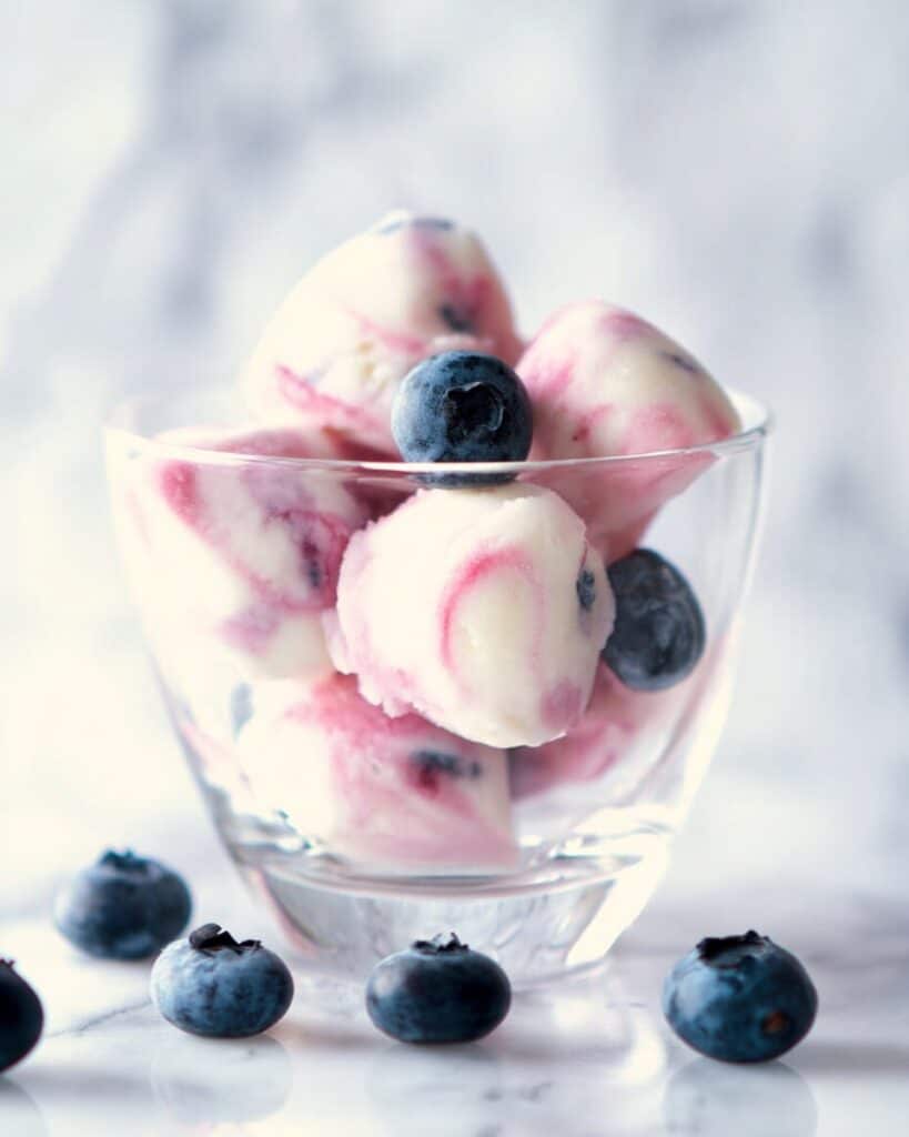 Easy Blueberry Frozen Yogurt Bites Recipe