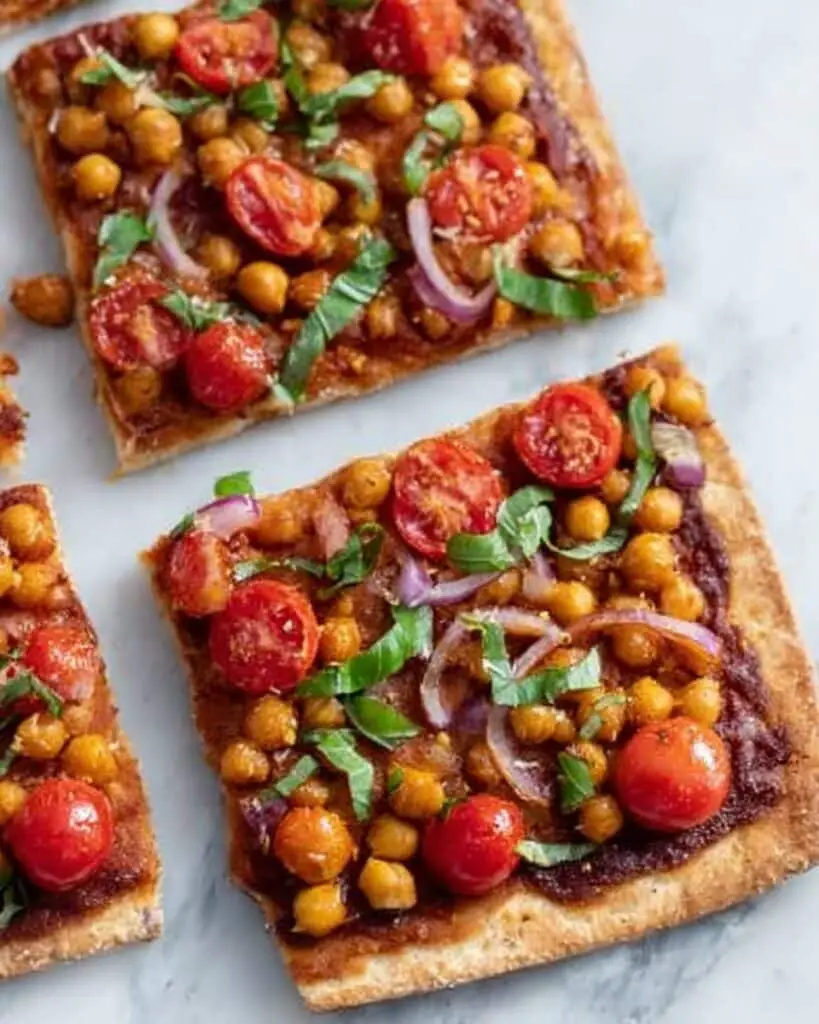 BBQ Quinoa Pizza with Chickpeas Recipe