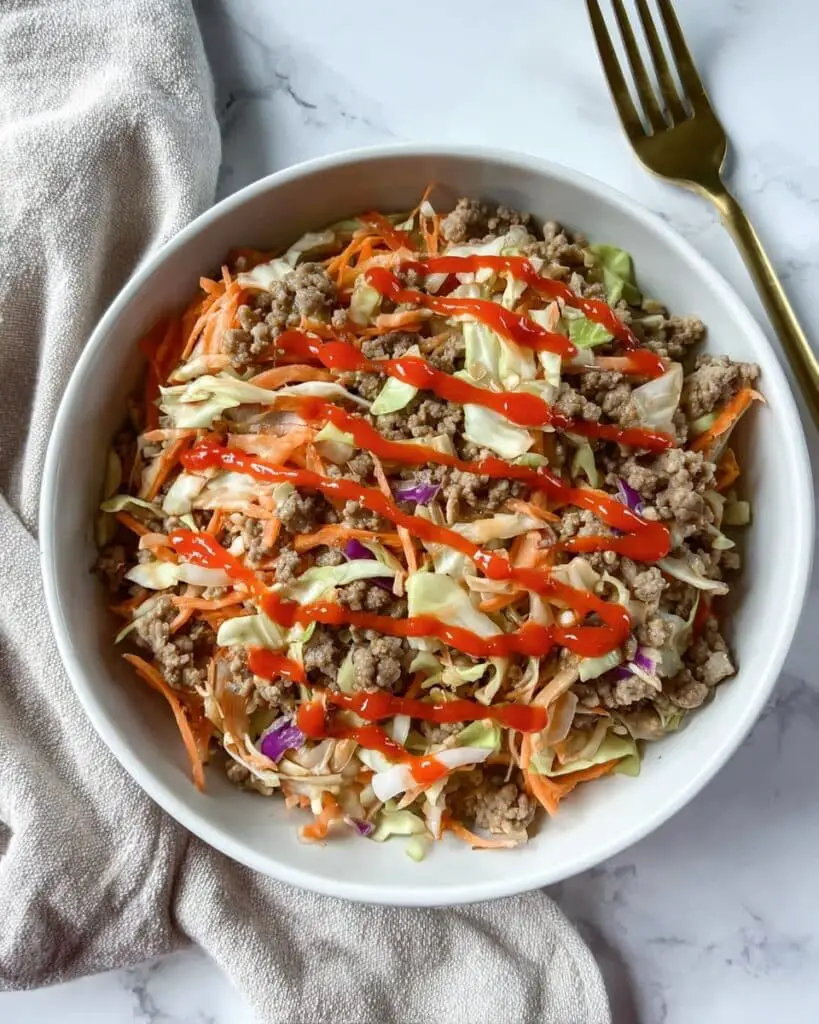 Easy Lean & Green Egg Roll in a Bowl with Turkey Recipe