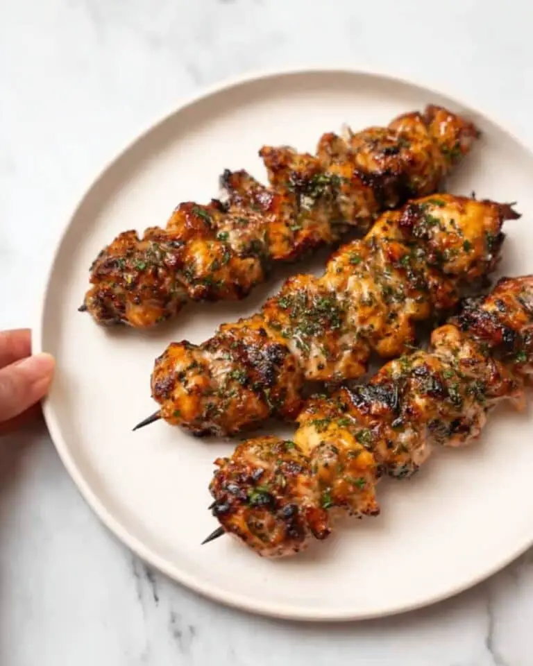 Air Fryer Chicken Skewers with Garlic Herb Butter Recipe