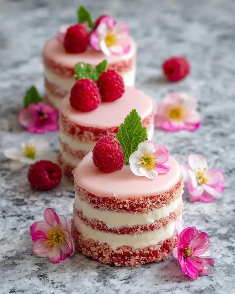 Pink Ombre Rhubarb Mini Cakes Recipe