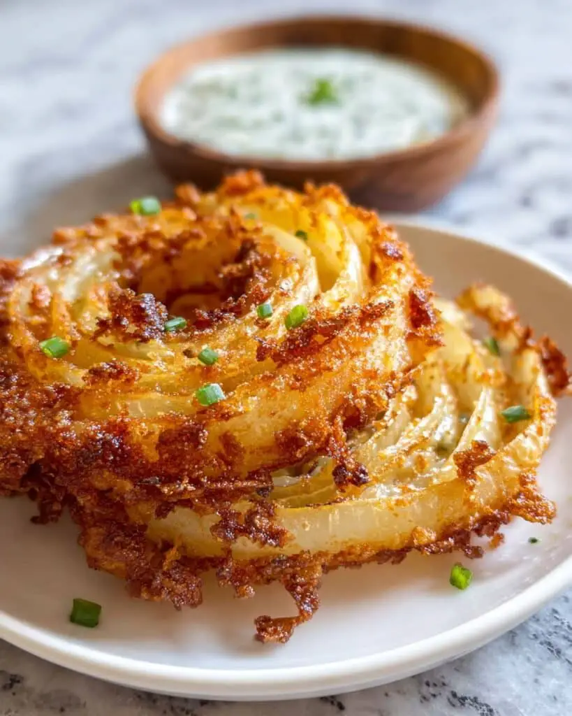 Viral Baked Onion Ring Chips with Parmigiano and Greek Seasoning Recipe