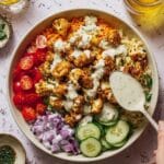 Chicken Shawarma Crispy Rice Salad with Lemon-Tahini Dressing Recipe