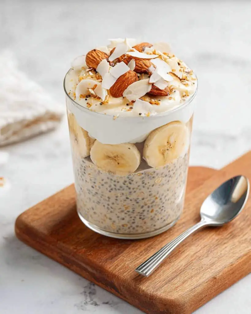Banana Overnight Oats with Chia and Cinnamon Recipe