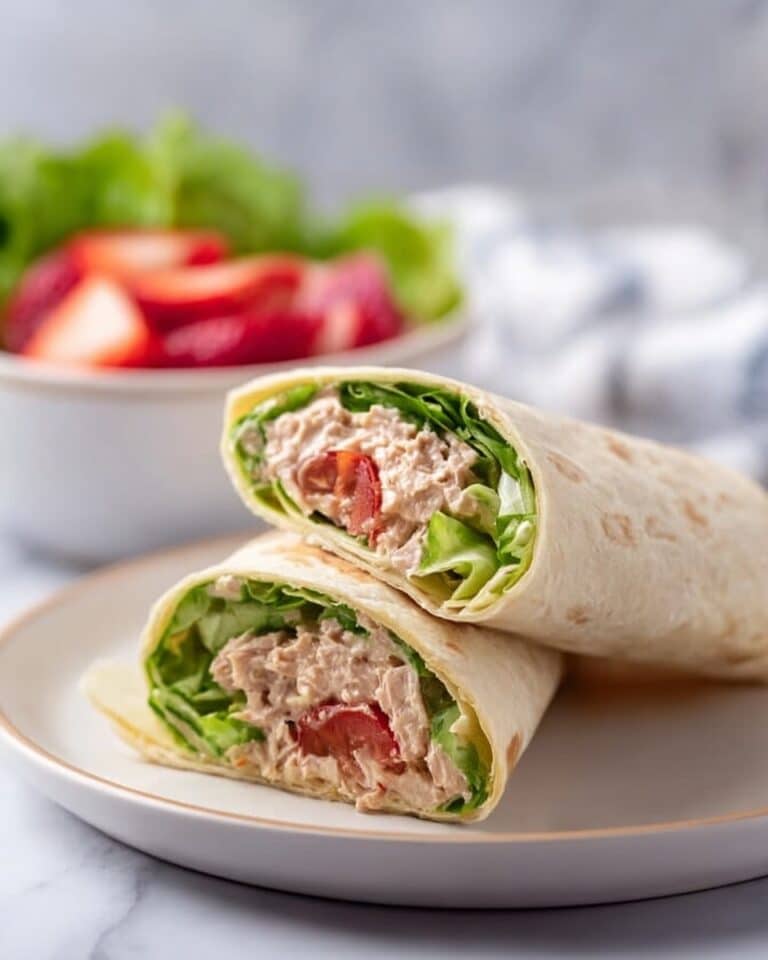 Tuna Wrap Recipe with Walnuts, Celery, and Fresh Veggies Recipe