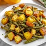 Garlic Herb Roasted Potatoes and Green Beans Recipe