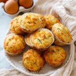 Sausage Spinach Cheddar Pancake Muffins Recipe