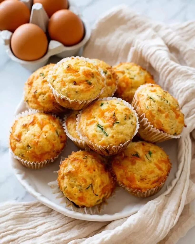 Sausage Spinach Cheddar Pancake Muffins Recipe