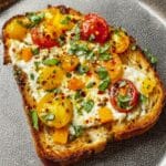 Egg Toast with Vegetables (Healthy Breakfast Recipe) Recipe