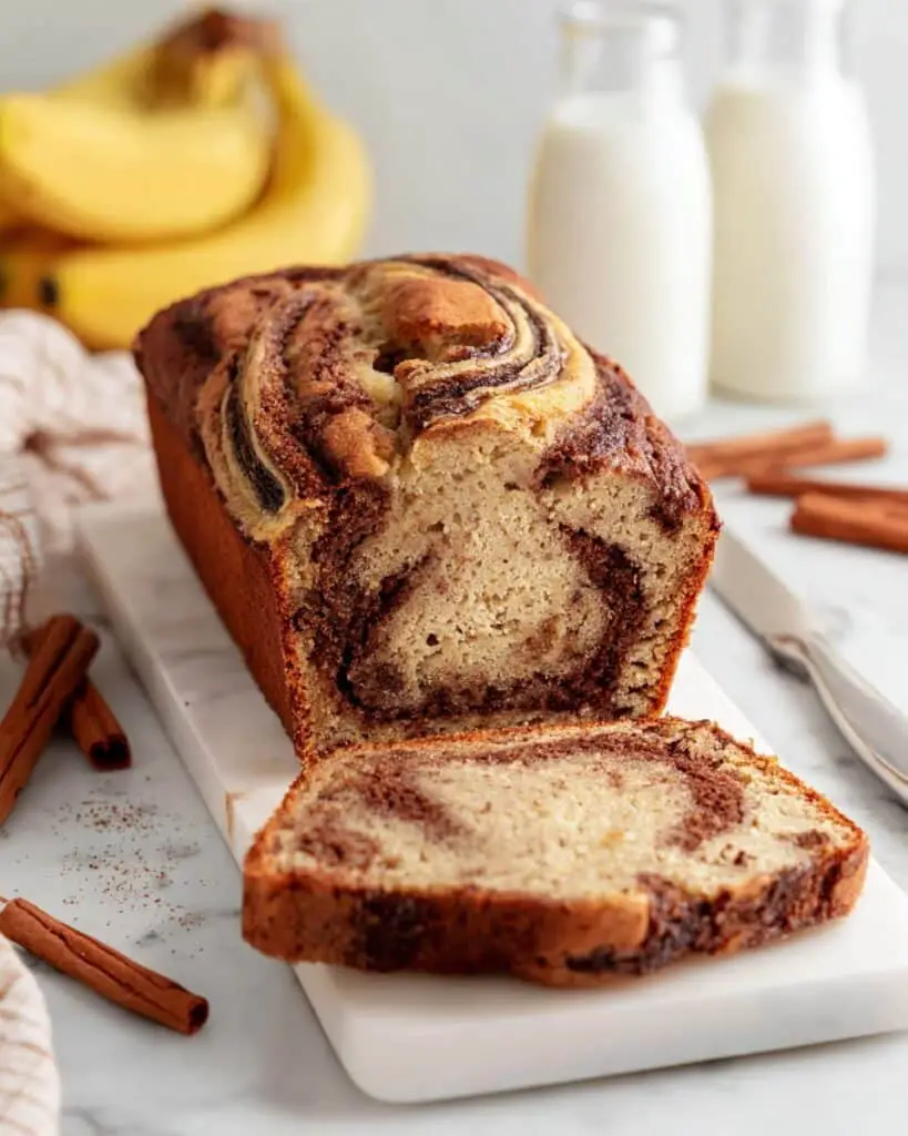 Cinnamon Swirled Banana Bread Recipe