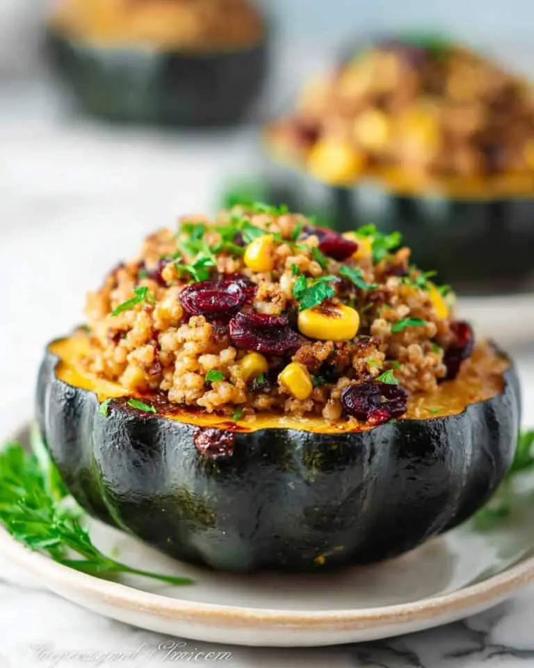 Turkey-Stuffed Acorn Squash Recipe