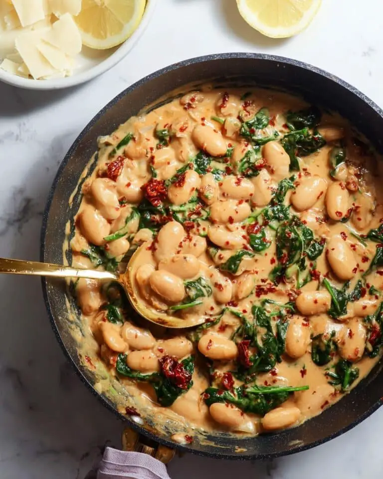 Creamy One Pot Sundried Tomato White Beans Recipe