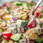 Crispy Smashed Potato Salad with Yogurt Dressing Recipe