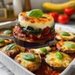 Baked Layered Eggplant with Beef Ragu and Smoked Mozzarella Recipe
