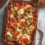 Rustic Three Cheese Eggplant Lasagna with Beef Ragu Recipe