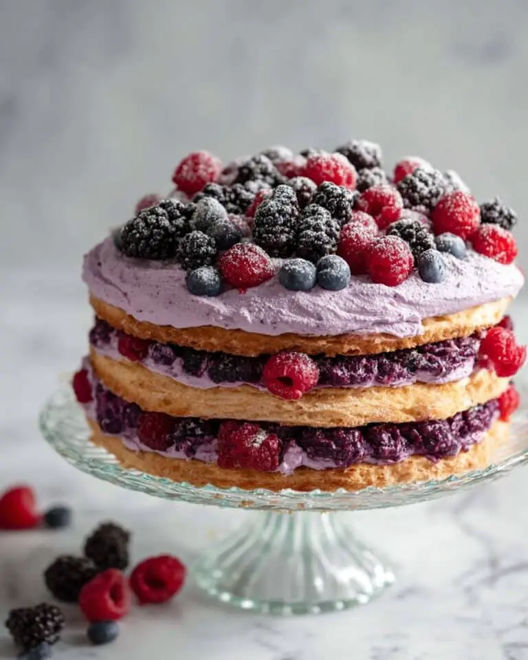 Puff Pastry Cake with Berries Recipe
