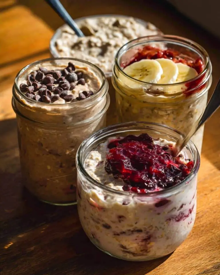 Overnight Protein Oats with Berry, Peanut Butter, or Chocolate Variations Recipe