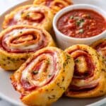 Cheesy Meat Lover's Stromboli with Garlic and Parsley Recipe