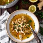 Simple Chicken Soup Recipe with Ginger and Lemon Recipe