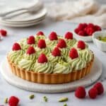 Raspberry & Pistachio Frangipane Tart with Whipped Pistachio Ganache Recipe
