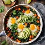 Sweet Potato Hash with Eggs, Avocado, and Cilantro Recipe