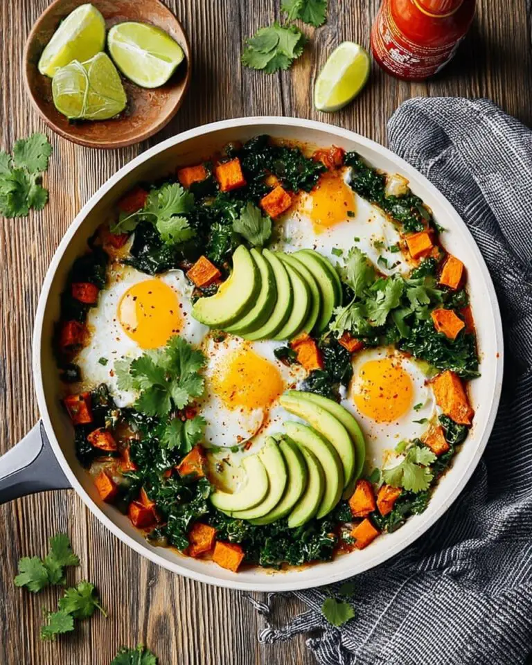 Sweet Potato Hash with Eggs, Avocado, and Cilantro Recipe
