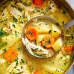 Hearty Chicken Stew with Carrots, Potatoes, and Thyme Recipe