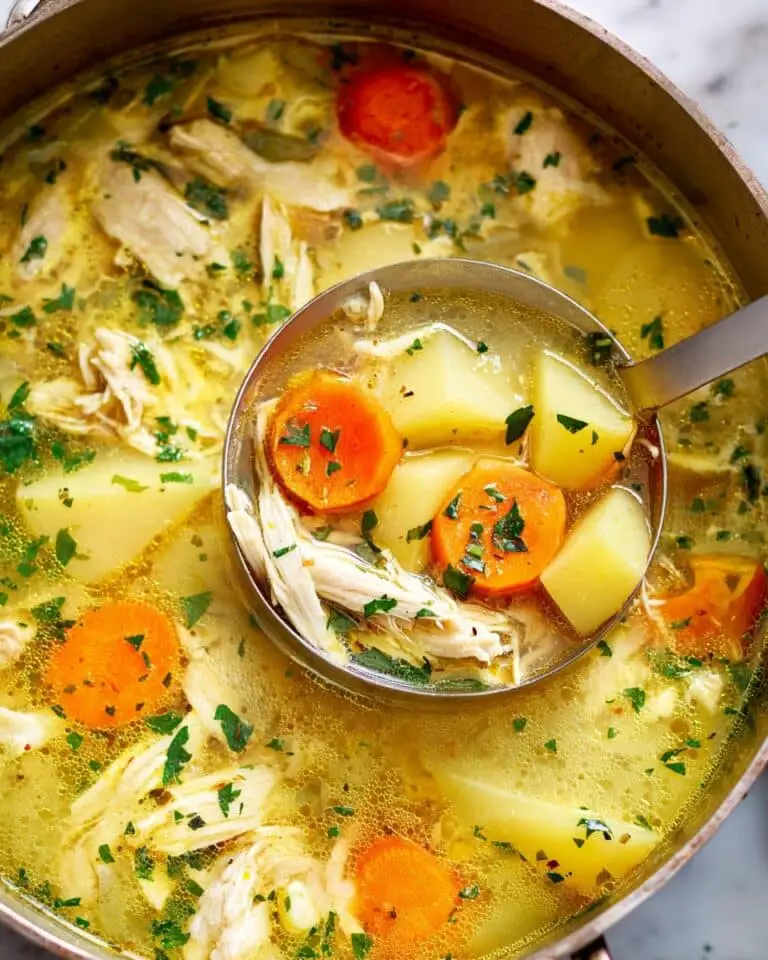 Hearty Chicken Stew with Carrots, Potatoes, and Thyme Recipe