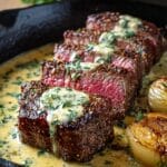 Garlic Butter Steak with Parmesan Cream Sauce Recipe