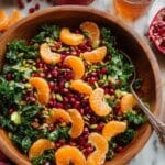 Citrus Pomegranate Kale Salad with Honey-Lemon Vinaigrette Recipe