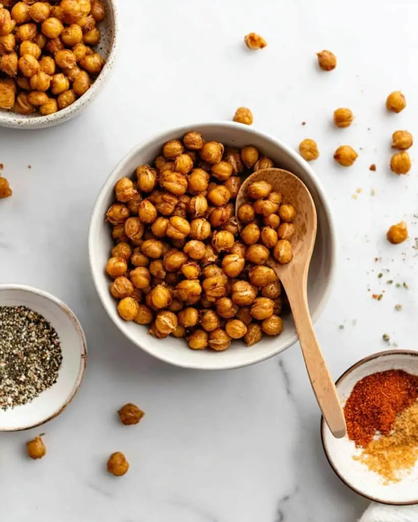 Easy Crispy Oven Roasted Chickpeas Recipe