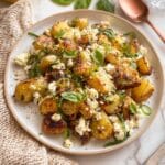 Baked Feta Potatoes with Lemon, Basil, and Roasted Garlic Recipe