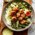 Hot Honey Crispy Salmon Bowls Recipe
