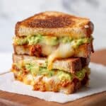 Garlicky Avocado Grilled Cheese with Tomato Pesto Recipe