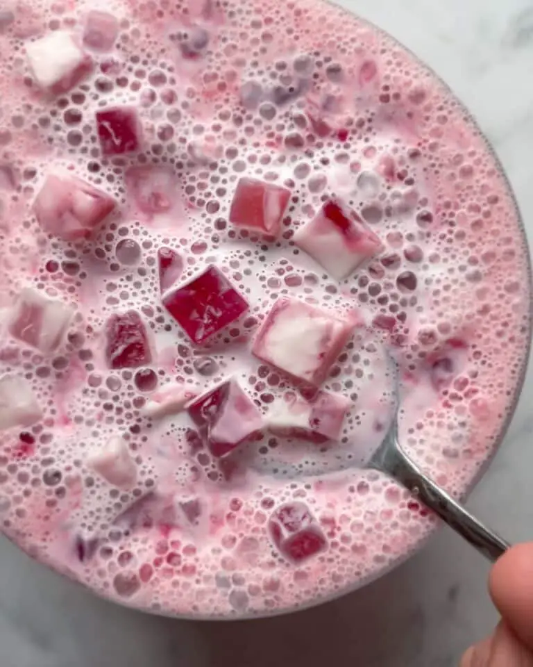 Vibrant Dragonfruit Sago Dessert with Coconut and Tapioca Pearls Recipe