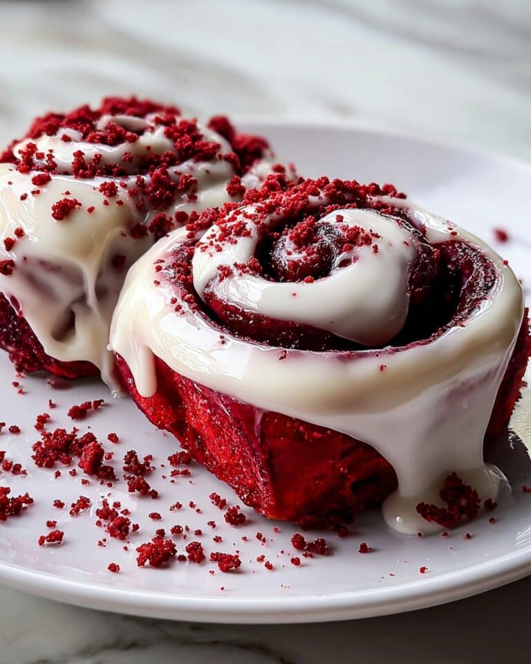Red Velvet Cinnamon Rolls with Cream Cheese Frosting Recipe