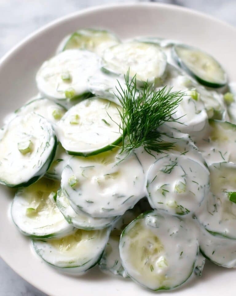 Cucumber Salad with Dill and Sour Cream Recipe